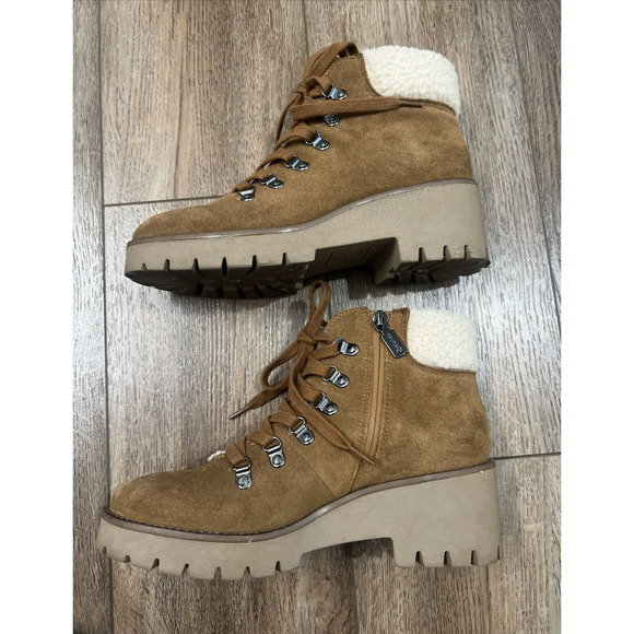 Blondo Boot Womens 7 Devin Waterproof Leather Vamp Hiking Combat Lug Sole - Picture 7 of 14